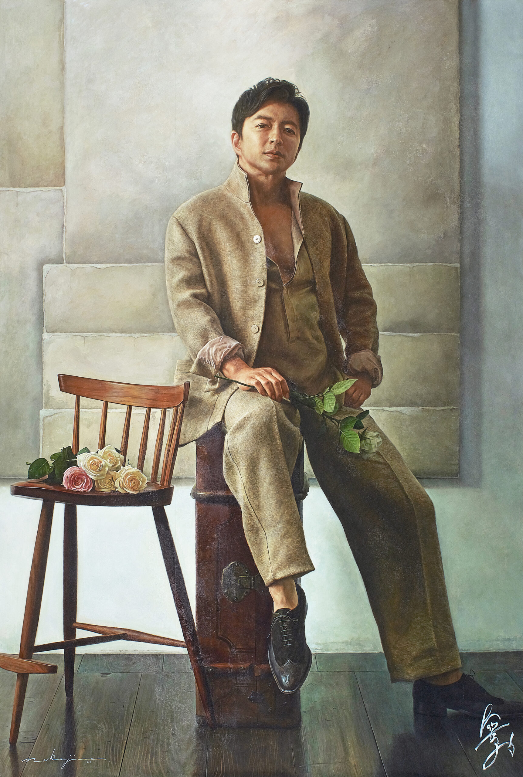 第118回日展 出品作『忘れえぬ人』｜画家・中島健太（モデル：大沢たかお）